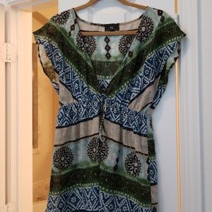 Multi color bohemian blouse